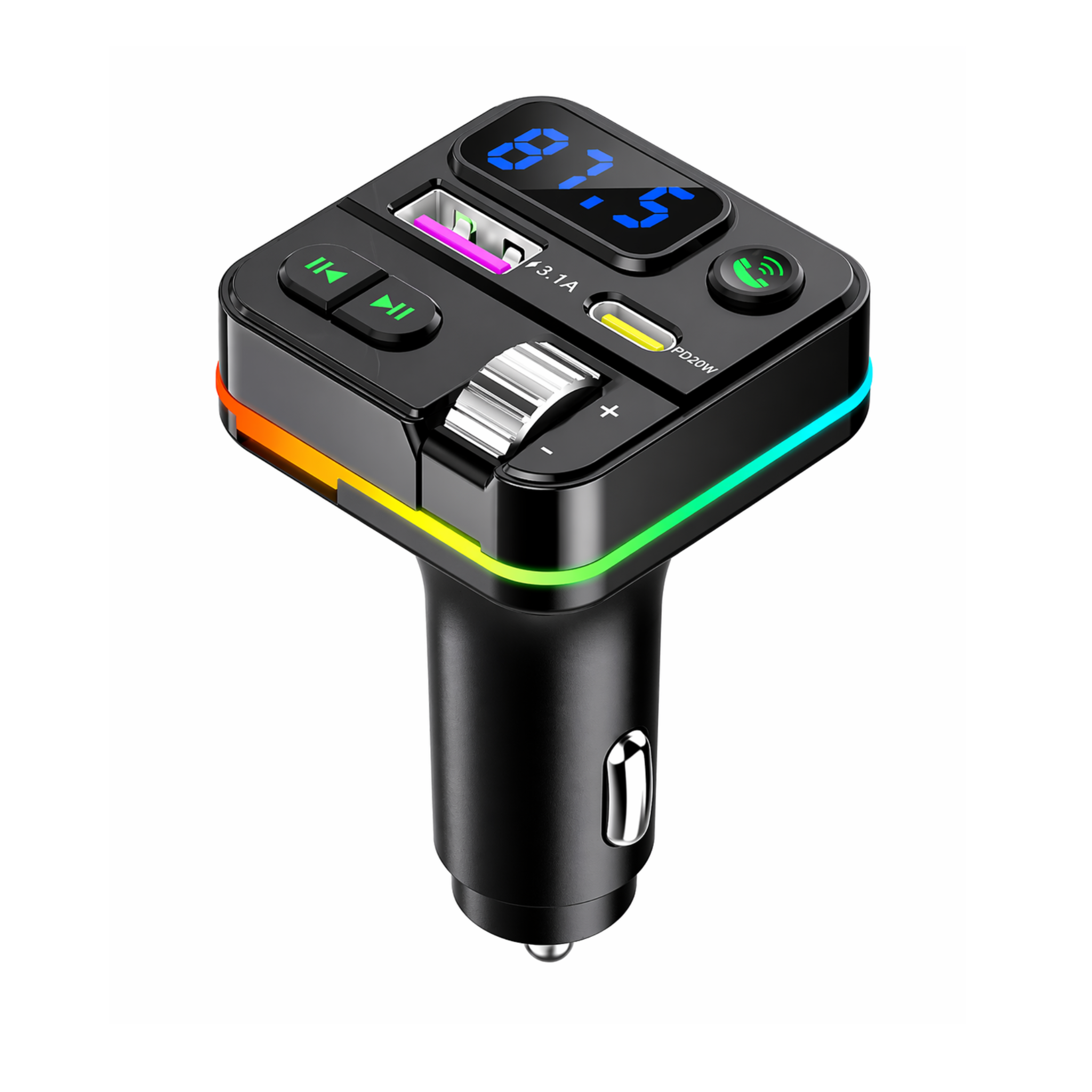 30W 3-Port USB-C Fast Car Charger Adapter for iPhone 17/16/15/14, Samsung Galaxy, Huawei & Honor