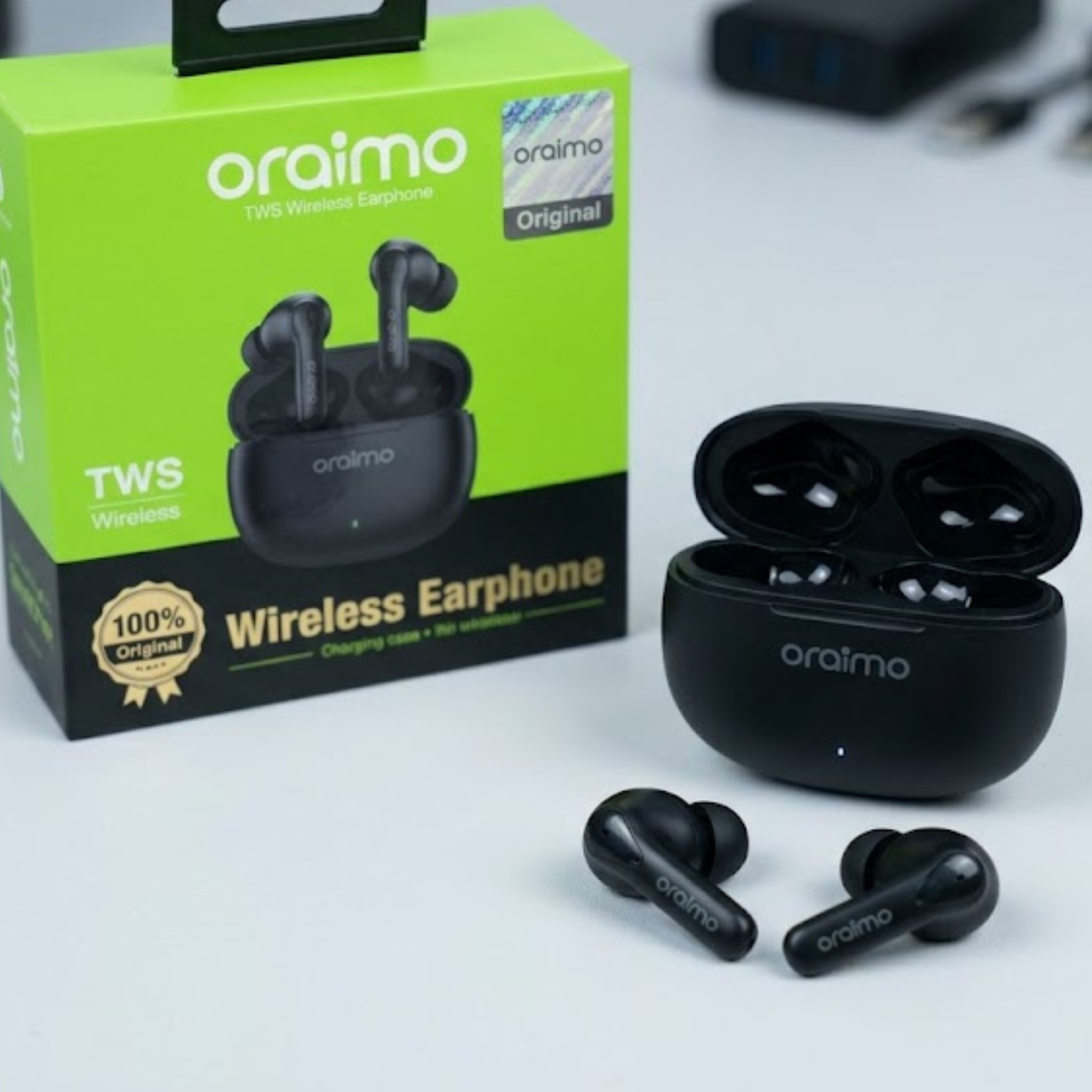 Oraimo Original TWS Wireless Earbuds Bluetooth 5.3 – سماعات اورايمو لاسلكية بصوت نقي وباس قوي 	2